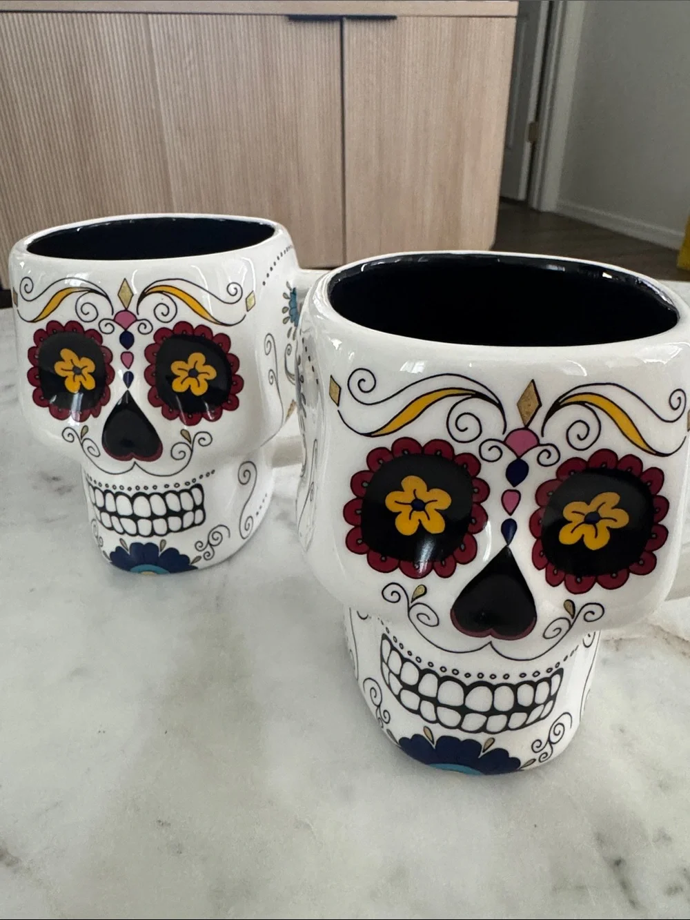 Day of the Dead Skull Figural Mugs